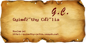 Gyimóthy Célia névjegykártya